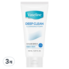 애경바세린 딥클린 클렌징 폼, 3개, 150ml 3개, 150ml