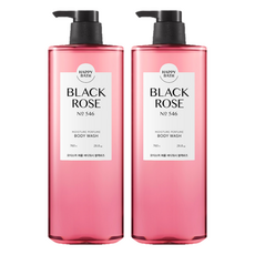 해피바스 모이스처 퍼퓸 바디워시 블랙로즈, 760g, 2개 2개, 760ml