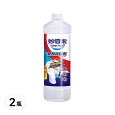 妙管家 管路疏通劑, 抑制惡臭味, 高效溶解頑固阻塞物, 快速疏通, 清除異味, 有效殺菌, 水管保養, 960g, 2瓶