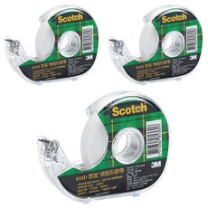 3M Scotch 1/2吋隱形膠帶台, 霧面, 可書寫, 手撕方便, 黏性持久, 810D, 3個