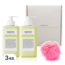 데메테르 홈스파 스크럽 바디워시 레몬버베나 480ml x 2p + 샤워볼 세트, 3세트
