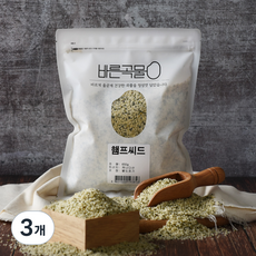 바른곡물 햄프씨드, 650g, 3개