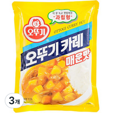 오뚜기 분말 카레 매운맛, 1kg, 3개