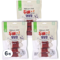 더내추럴 강아지 두배 댕댕 비프껌 11cm 40g x 5p, 비프맛, 200g, 6개