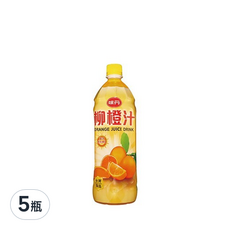 味丹 柳橙汁, 900ml, 5瓶