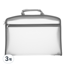 에코청운 BS 지퍼화일 A4 5cm, 회색, 3개