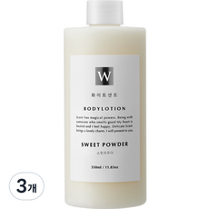화이트센트 향기좋은 모이스처 바디로션 스윗파우더, 350ml, 3개