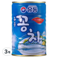 유동 꽁치 통조림, 400g, 3개