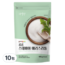 gomgom 甜菊糖醇, 散發甜味的赤藓醇甜菊糖, 400g, 10包