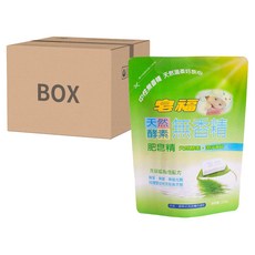 皂福 天然酵素無香精肥皂精補充包 1500g, 1.5kg, 8包