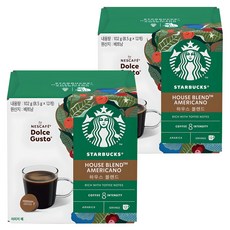 STARBUCKS 星巴克 家常美式咖啡膠囊 多趣酷思咖啡機適用, 8.5g, 12顆, 2盒