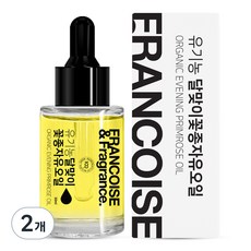 프랑스와즈 유기농 달맞이꽃종자유 오일 비정제, 2개, 30ml