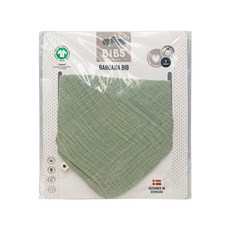 BIBS Bandana Bio 有機棉圍兜, 26x26公分, 100%棉 - 灰綠色, 1個, 26X26 公分