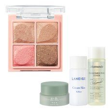 마몽드 플라워팝 아이브릭 + 아모레퍼시픽 기초케어 3종, 2호 로라코랄, 1세트