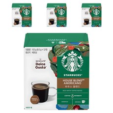 STARBUCKS 星巴克 家常美式咖啡膠囊 多趣酷思咖啡機適用, 8.5g, 12顆, 4盒