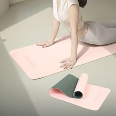 트라택 TPE 리버서블 요가매트, 샌드핑크+그린, 1개