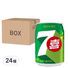 味丹 7up 七喜 汽水, 250ml, 24罐