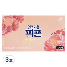 碧珍 香氛柔軟烘衣紙，130張，高濃縮花香精華，防靜電, 3盒