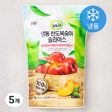 뉴뜨레 천도복숭아 슬라이스 (냉동), 1kg, 5개