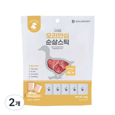 골드로니 반려동물 그대로 순살스틱 스틱형 30p, 오리30p, 8g, 2개 - 골드로니