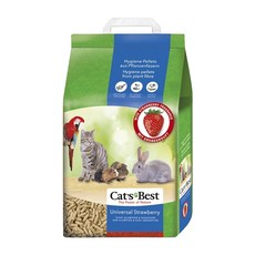 Cat's Best 凱優 崩解型粗粒木屑砂 草莓味, 天然杉木, 高效吸水除臭, 可沖馬桶, 5.5kg, 1袋