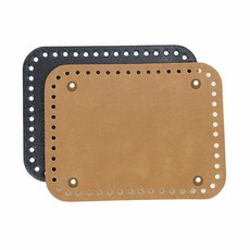 絎縫矩形人造皮革包底 17*13cm, 淺褐色的, 1個