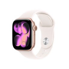 Apple 2025 애플워치 11, 로즈 골드, 42mm, GPS+Cellular, 알루미늄,로즈 골드/라이트 블러시 스포츠 밴드, M/L