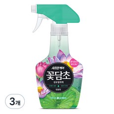 샤프란 꽃담초 섬유탈취제 연꽃향 본품, 400ml, 3개