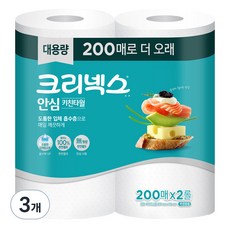 크리넥스 안심 키친타월, 200매, 6개