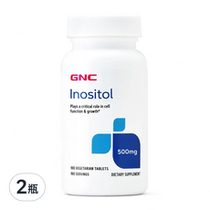 GNC 健安喜 肌醇 500食品錠, 100素食錠, 500mg, 100顆, 2瓶