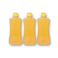 리빙패밀리 원터치 꿀병 용기 노랑뚜껑, 3개, 1L