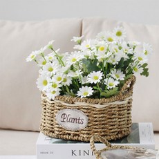 자수 포인트 라탄 화분, E타입, 1개 E타입, 1개