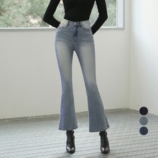 와르 와르 여성용 샌드워싱 부츠컷 데님 팬츠