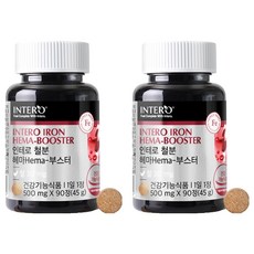 INTERO 鐵血紅素增強錠, 90顆, 2罐