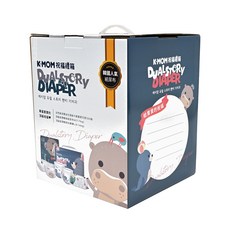 MOTHER-K DUALSTORY DIAPER 祝福禮箱, 可愛外箱尿布收納箱, 三款超人氣內容物, 祝福, 頂級超薄瞬吸紙尿布 M 7-11kg x1 + 頂級超薄瞬吸玩睡褲 L 9-14kg x 1, 1盒