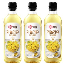 백설 카놀라유, 900ml, 3개