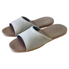 i Slippers 經典紳士皮質室內拖鞋 - 質感皮革鞋面, 穩重色系, 台灣製造, 29, 北歐灰, 1雙