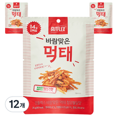 것플렉스 바람맞은 먹태 청양불닭맛, 12개, 25g