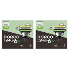 Dorco Face 6 款剃須刀身+剃須刀片 10p 套組, 刮鬍刀+刮鬍刀片10入, 2組