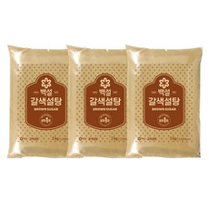 백설 갈색설탕, 3kg, 3개