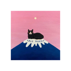 西格傢飾 療癒多巴胺趣味貓咪無框畫, 40x40cm, 40 x 40cm