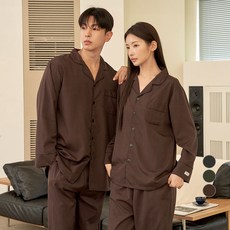 [2pack] 도씨 실크핏 모던 커플 잠옷 세트