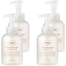 베베숲 유아용 홈 거품형 젖병 세정제 무향, 500ml, 4개