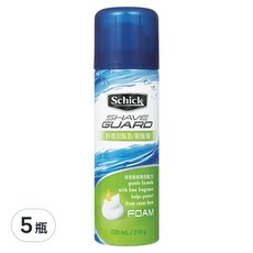 Schick 舒適牌 刮鬍泡 敏感型，溫和配方，滋潤保濕, 210g, 5瓶