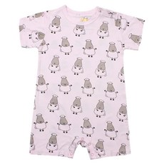 Baa Boo Sheep羊樂園褲襠包屁衣, 短袖連身衣, 嬰幼童裝, 粉色, 1件