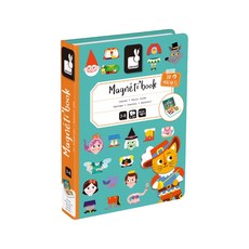 Janod 磁鐵遊戲書 童話故事, 硬殼包裝設計 內含30枚磁貼和10張造型圖卡