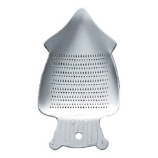 SALUS 佐藤金屬 不鏽鋼烏賊造型磨泥器 110x58mm 日本製造, 1個