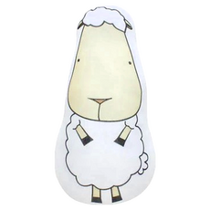 baa baa sheepz 抱抱羊 Hug Buddy 安撫抱枕 (18x38cm), 95% 天然竹纖維, 中(38 x 18cm)