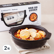 프레시지 북창동 곱창 순두부찌개, 833g, 2개