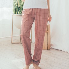 도씨 여성용 홈웨어 실크터치 체크 파자마바지